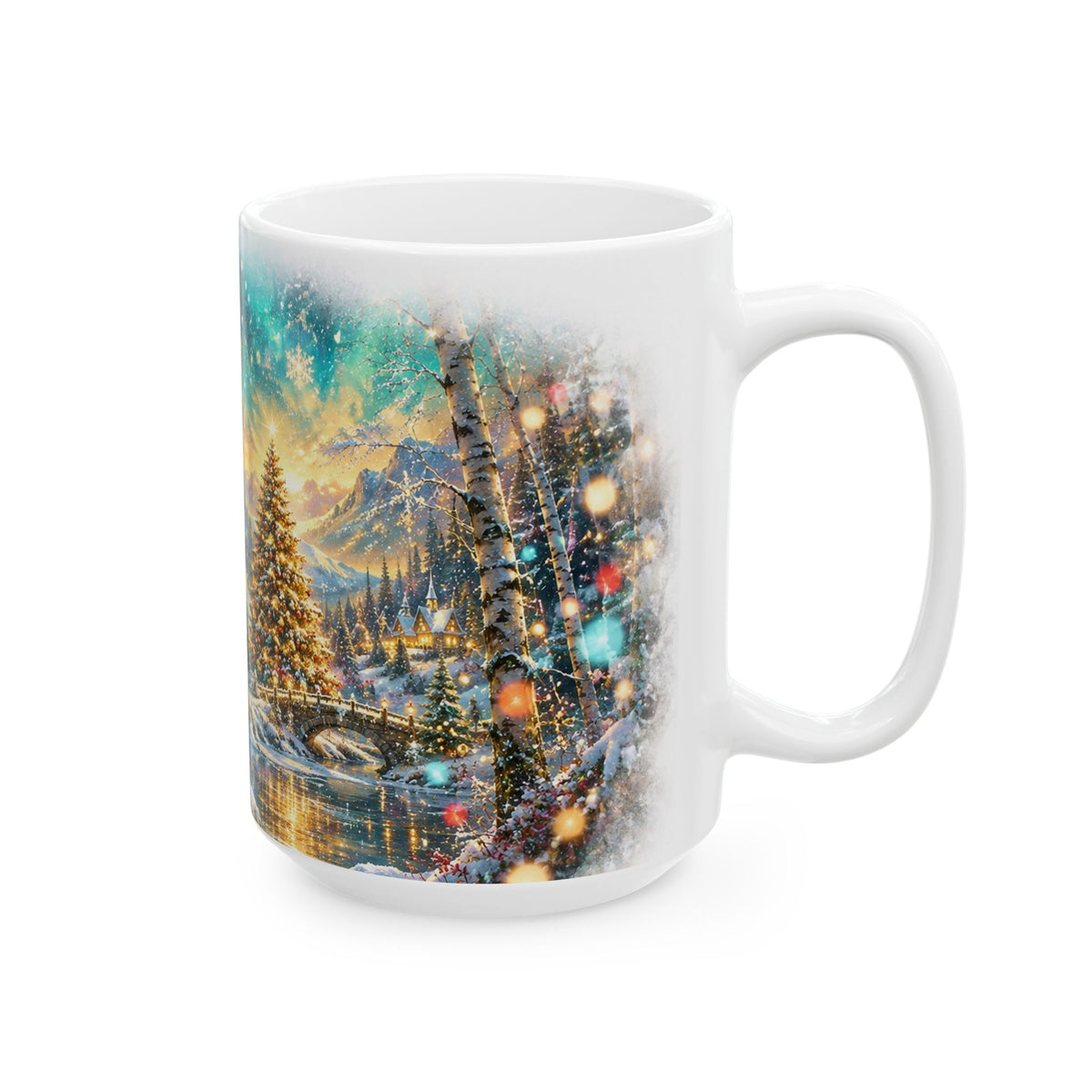 Winter Deer Christmas Ceramic Mug