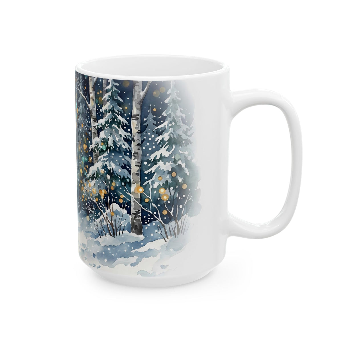 Winter Snowy Village Ceramic Mug