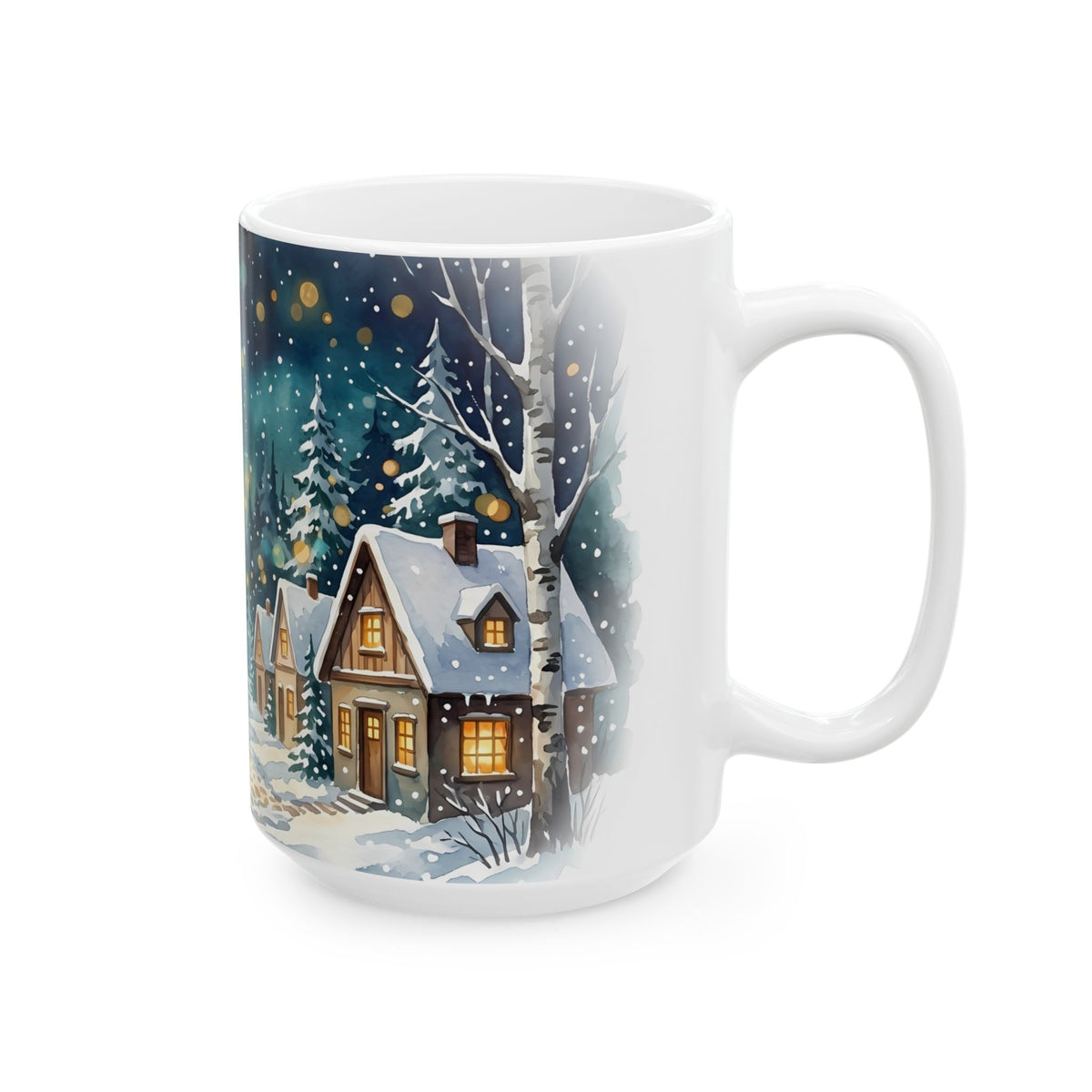 Winter Wonderland Christmas Village Ceramic Mug