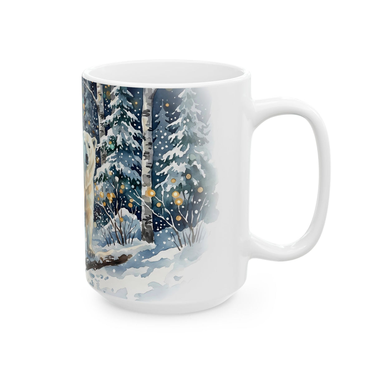 Polar Bear Winter Wonderland Ceramic Mug