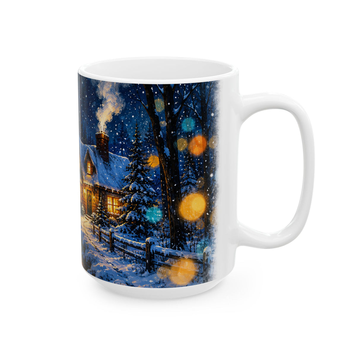 Cozy Winter Cabin Ceramic Mug