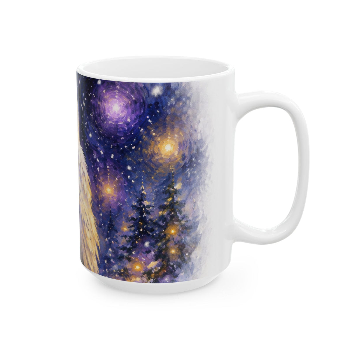 Owl Under the Stars Ceramic Mug