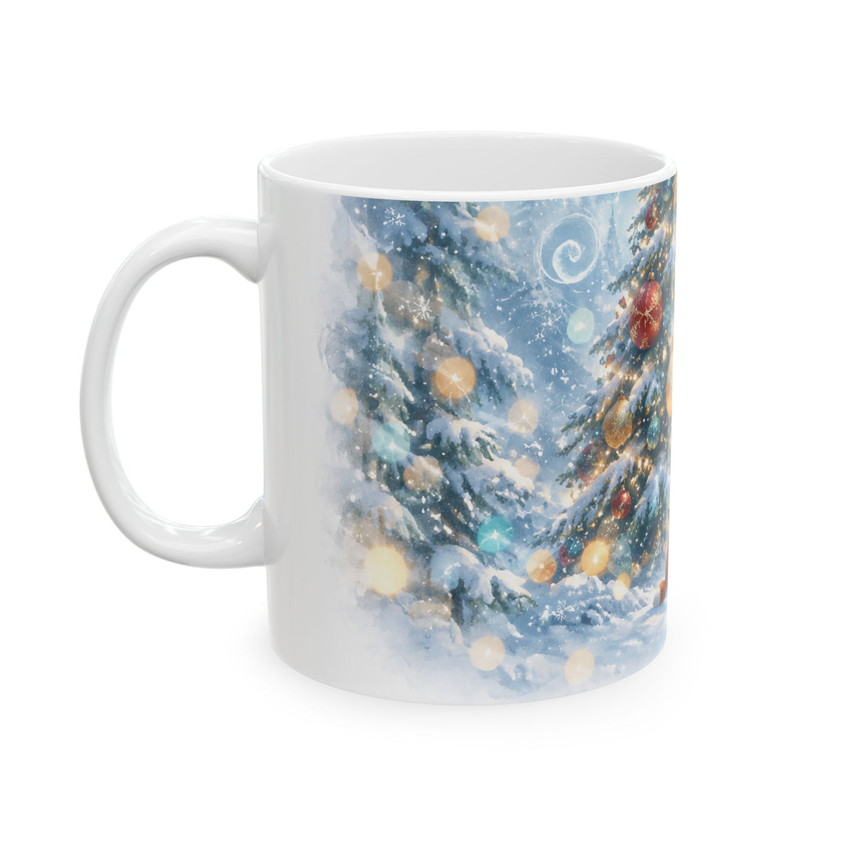 Christmas Tree and Fox Winter Wonderland Ceramic Mug