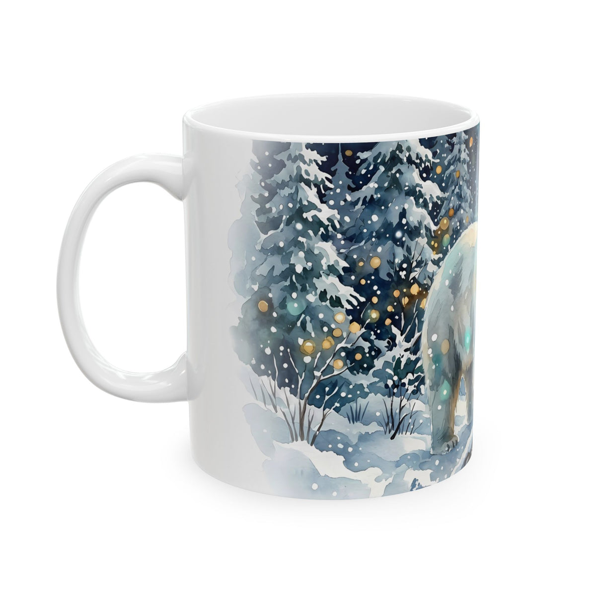 Polar Bear Winter Wonderland Ceramic Mug