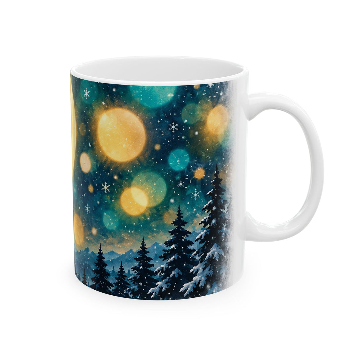 Howling Wolf Moonlit Night Ceramic Mug