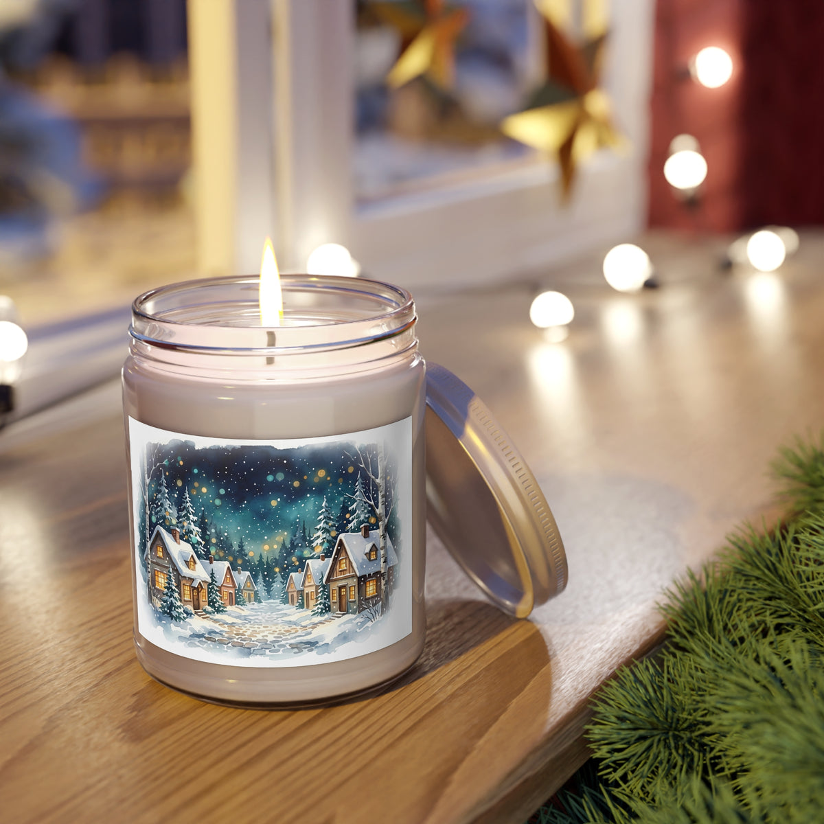 Winter Village Snowy Night Scented Soy Candle