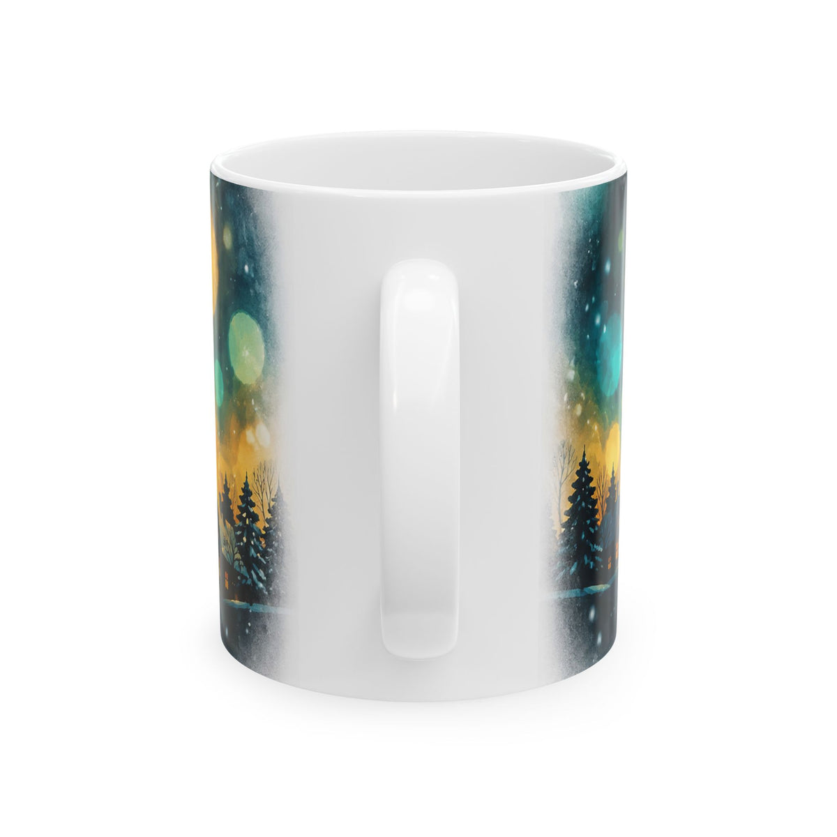 Ceramic Mug – Enchanted Winter Village at Night