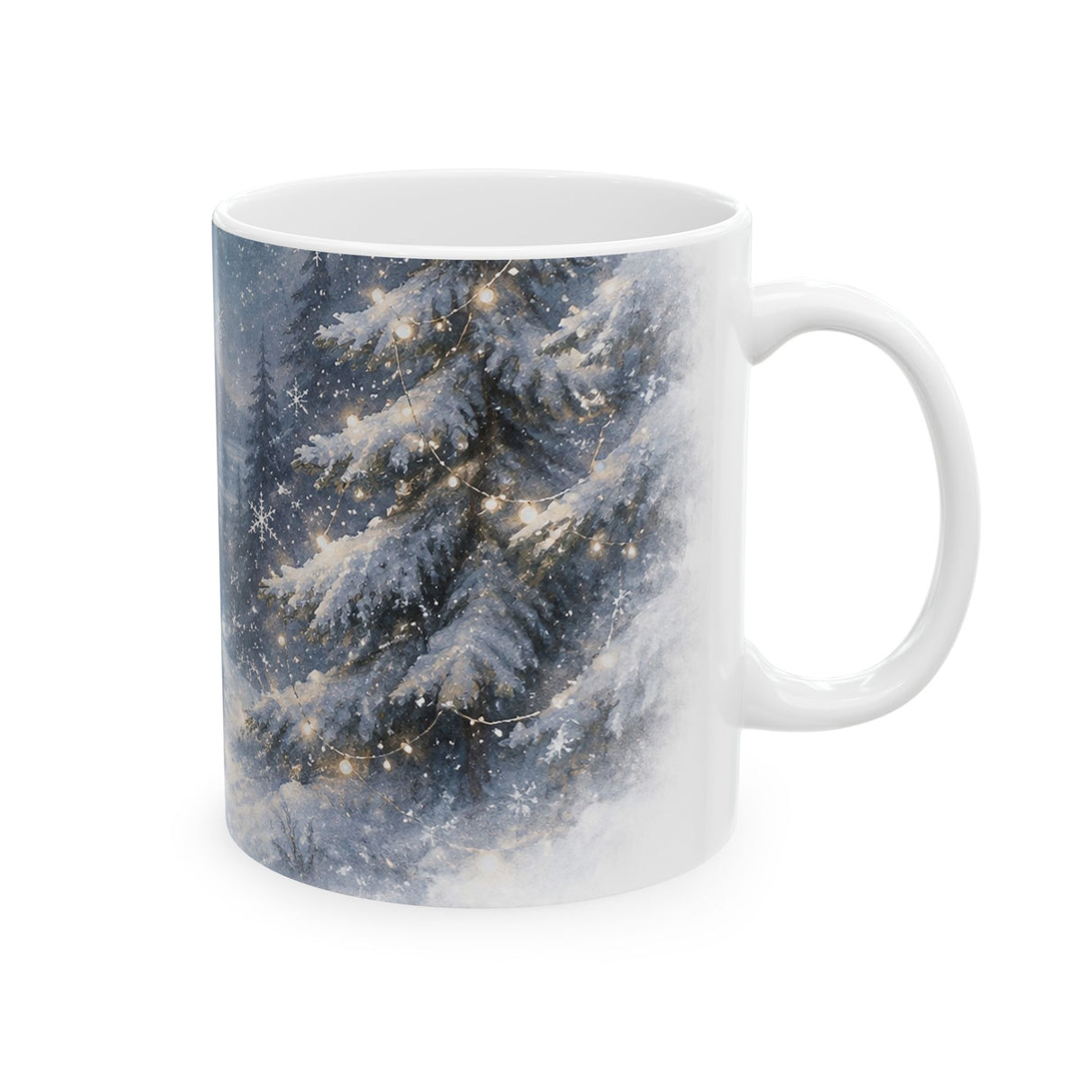 Ceramic Mug – Winter Fox in Snowy Forest