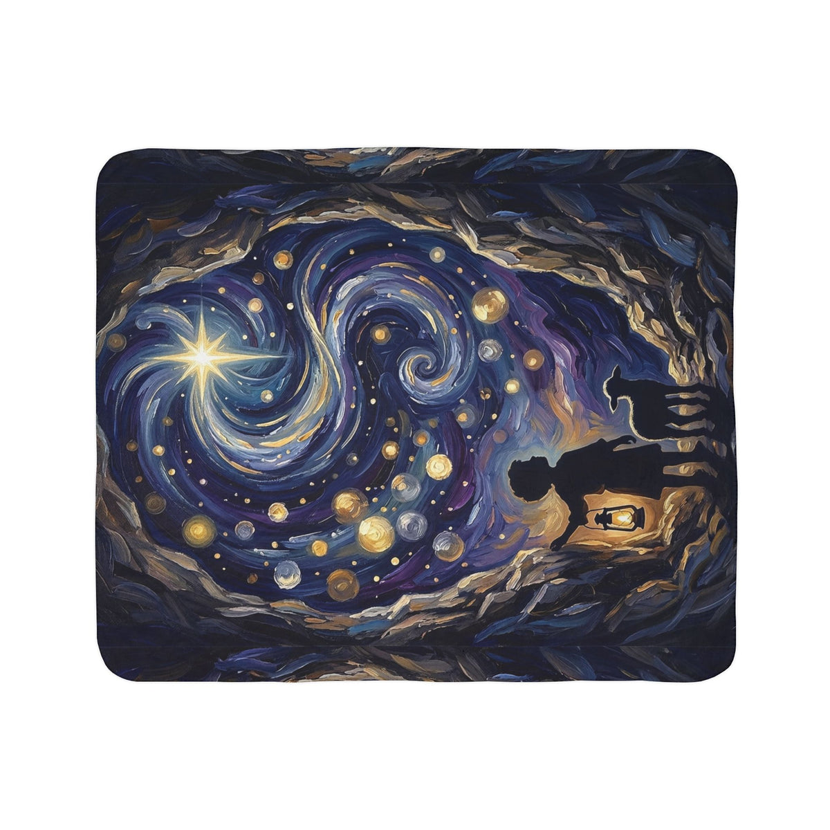 Cosmic Adventure Fleece Sherpa Blanket