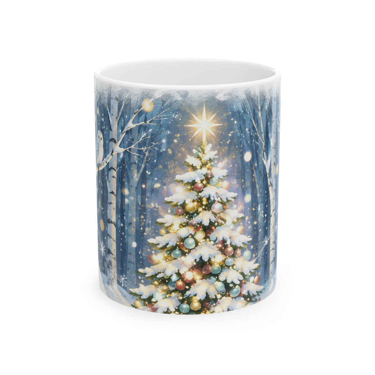 Winter Christmas Tree Ceramic Mug