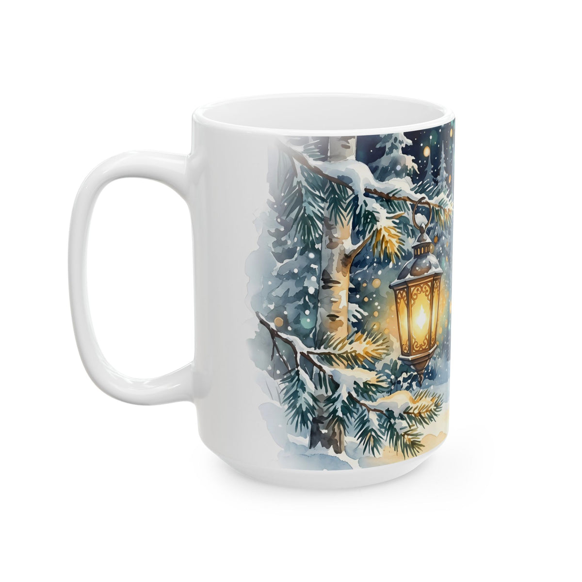 Winter Snowy Village Ceramic Mug