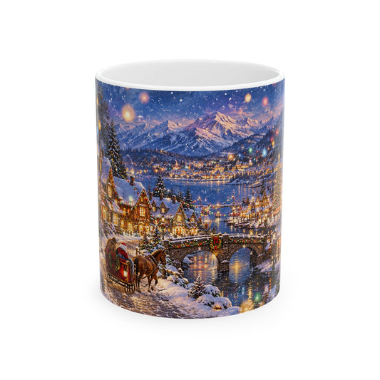 Winter Village Christmas Ceramic Mug