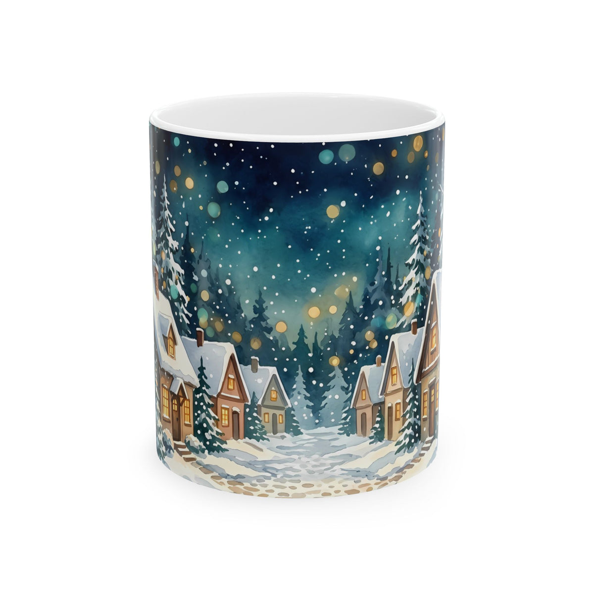Winter Wonderland Christmas Village Ceramic Mug