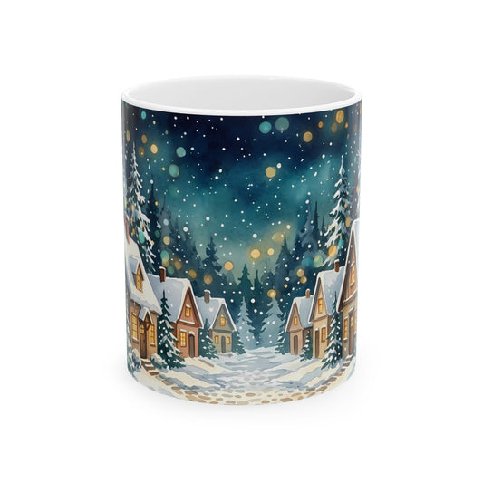Winter Wonderland Christmas Village Ceramic Mug