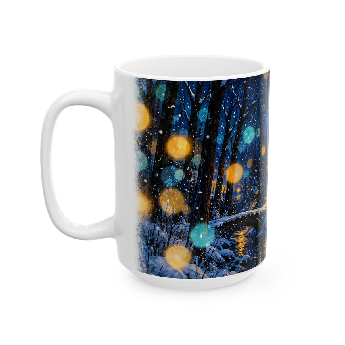 Cozy Winter Cabin Ceramic Mug