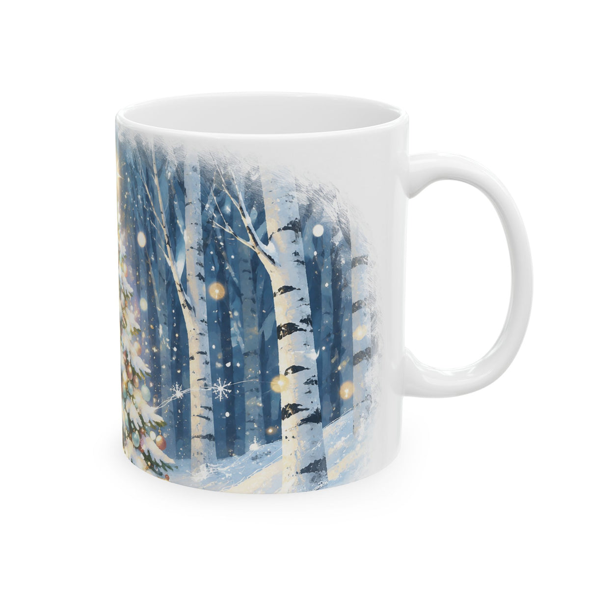 Winter Christmas Tree Ceramic Mug