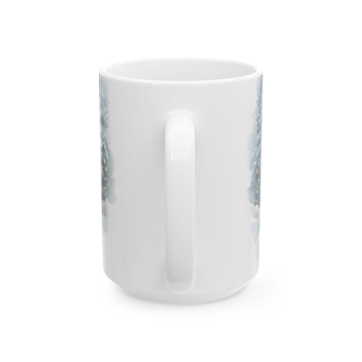 Winter Wildlife Deer and Polar Bear Ceramic Mug