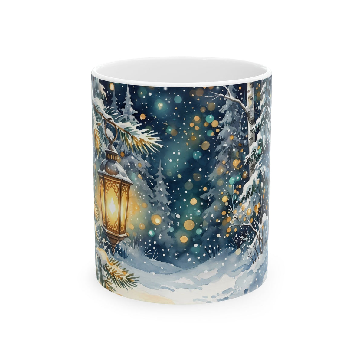 Winter Snowy Village Ceramic Mug