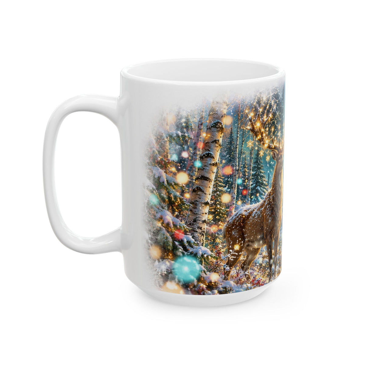 Winter Deer Christmas Ceramic Mug