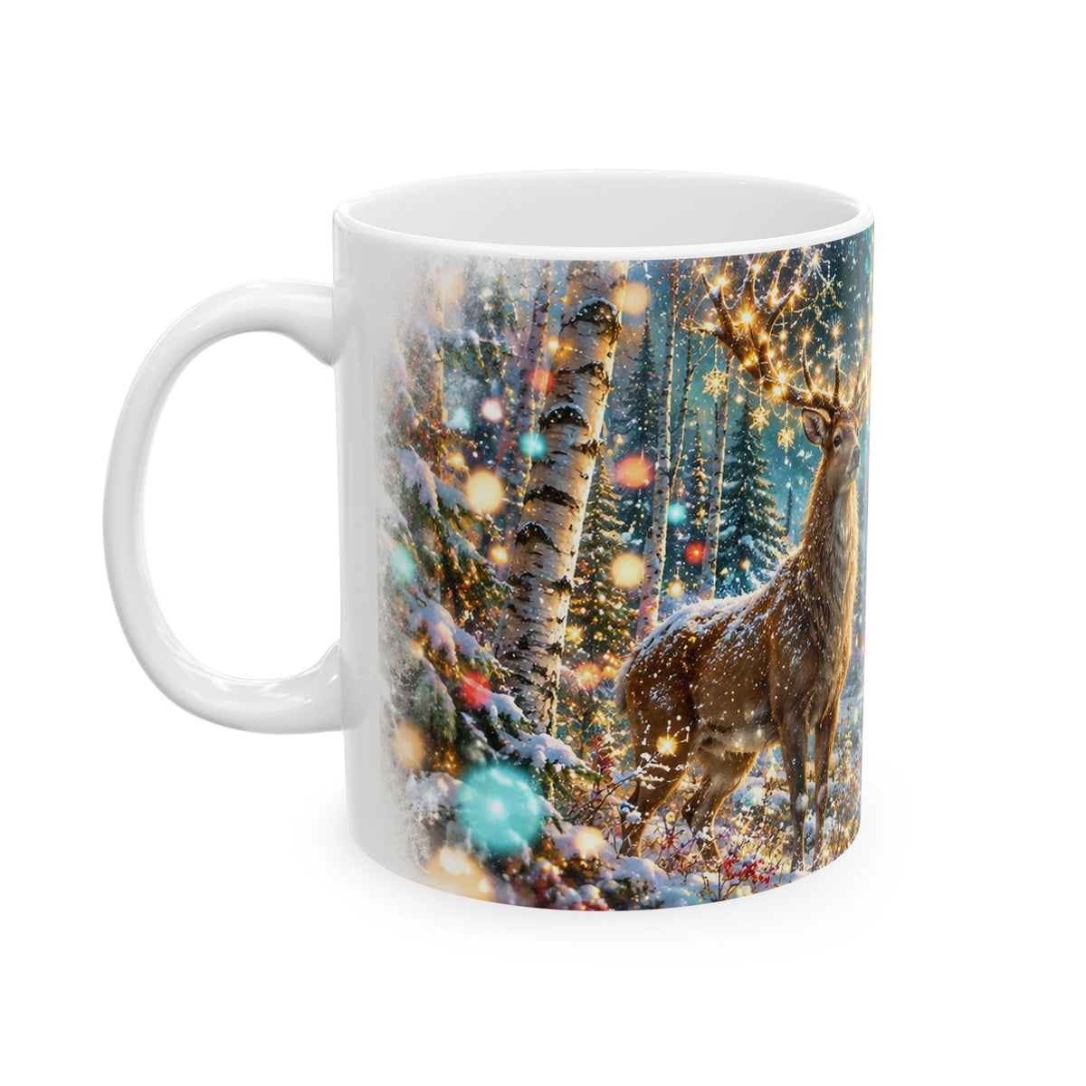 Winter Wonderland Deer Christmas Ceramic Mug