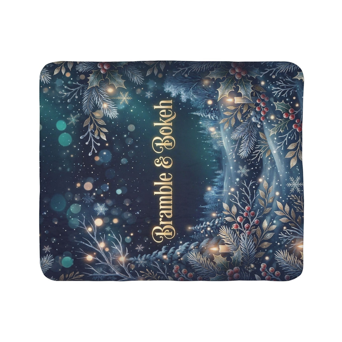Brambel & Bokeh Enchanted Forest Fleece Sherpa Blanket
