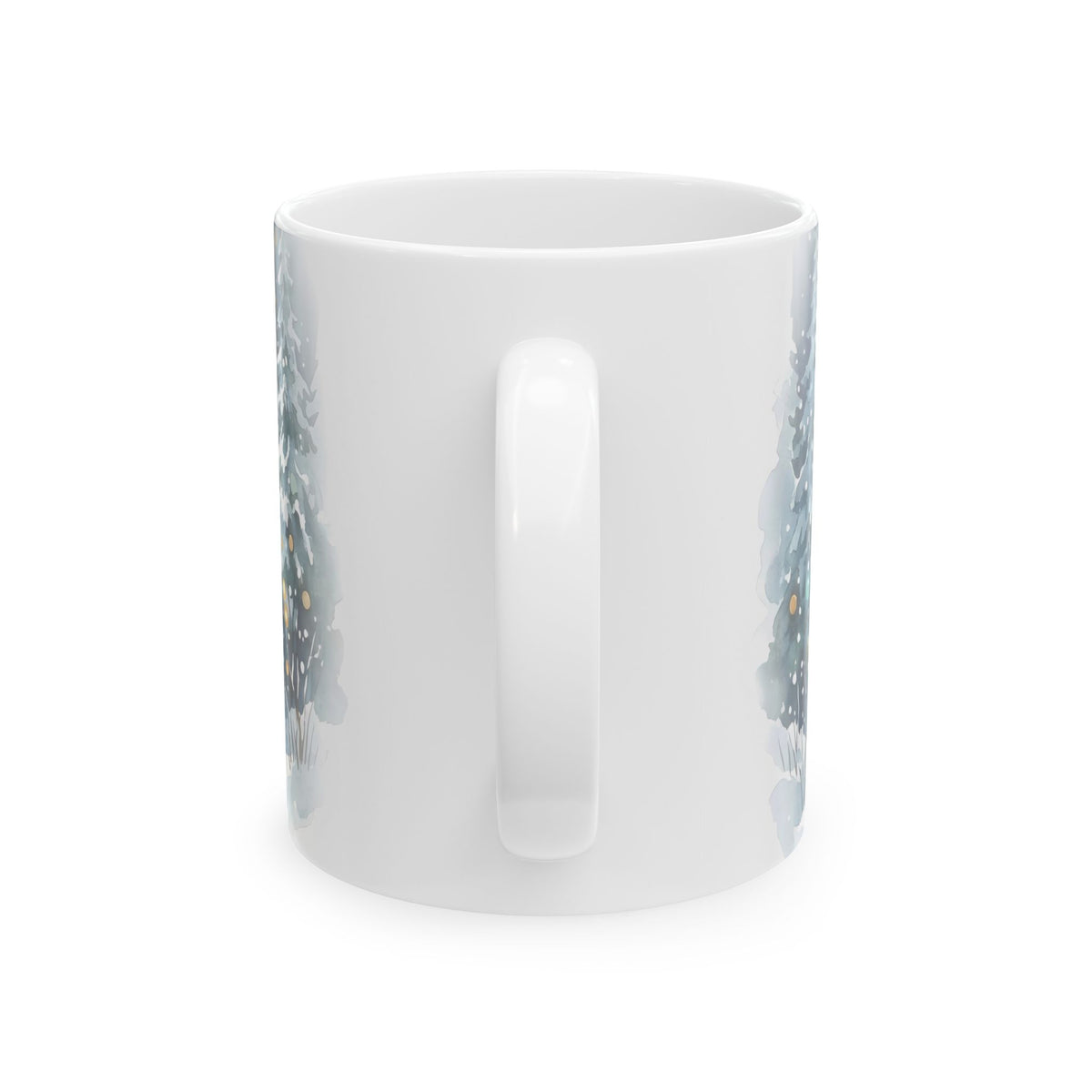 Winter Forest Christmas Tree Ceramic Mug