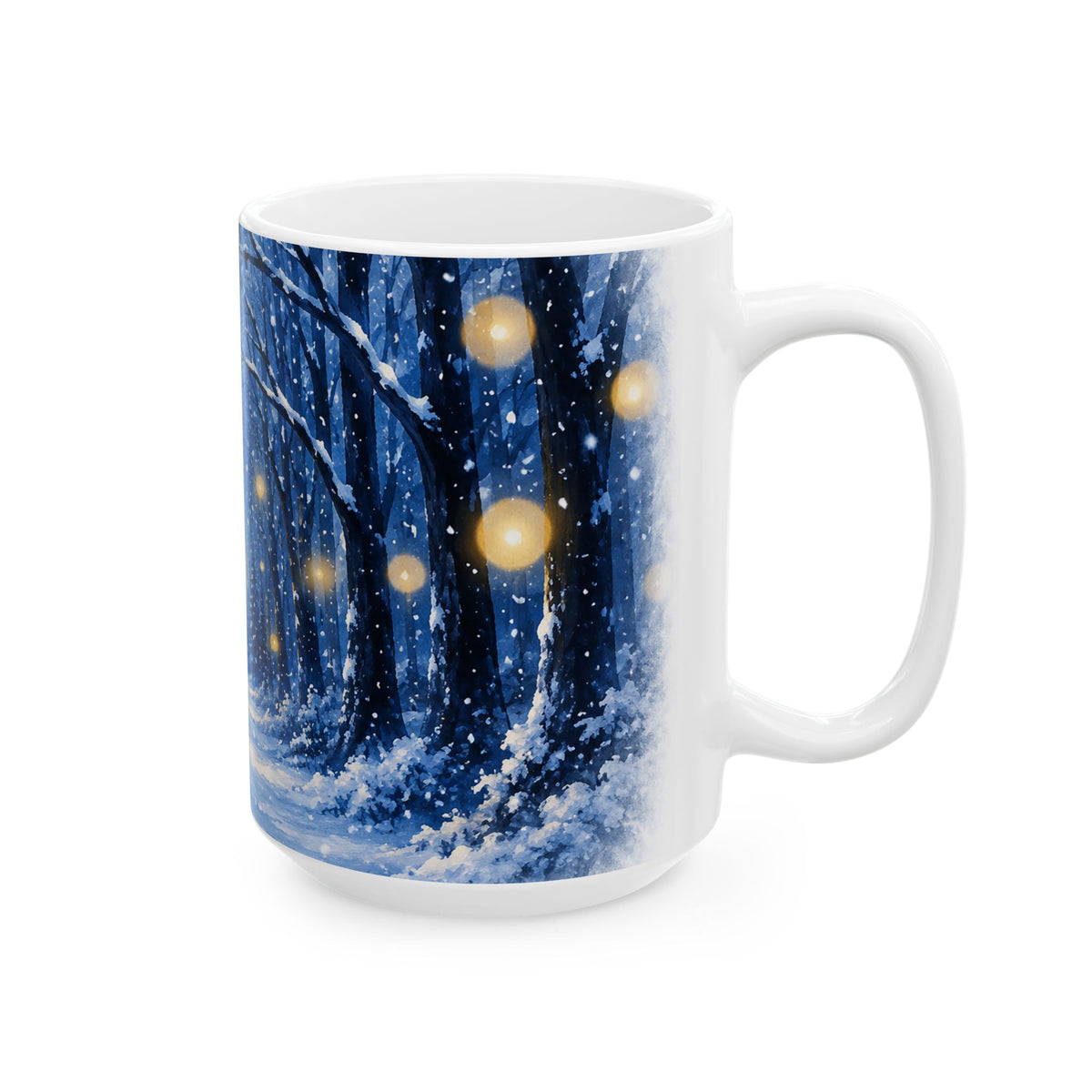 Winter Wonderland Snowy Forest Ceramic Mug