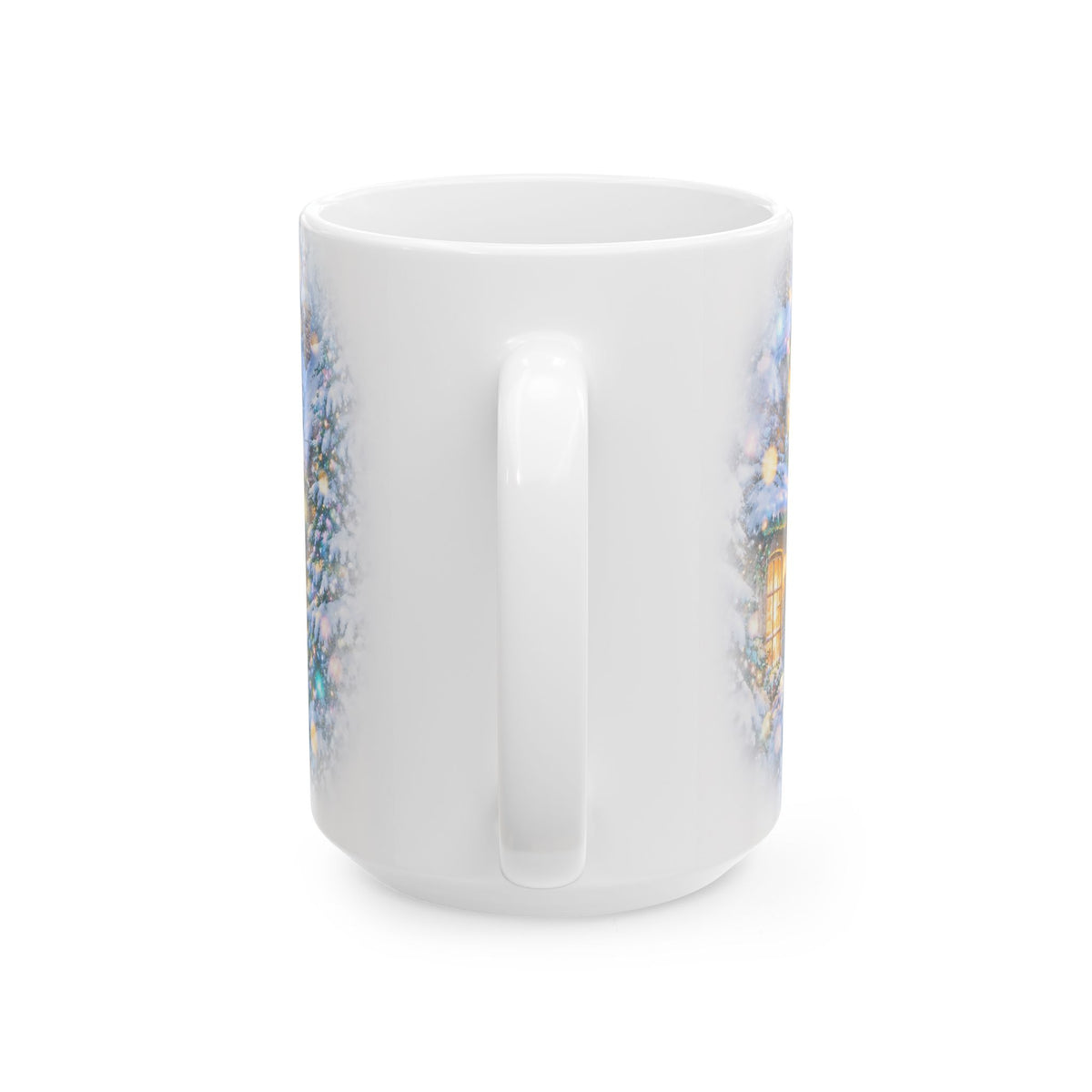 Whimsical Winter Village Snowy Christmas Ceramic Mug
