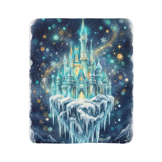 Enchanted Winter Castle Fleece Sherpa Blanket