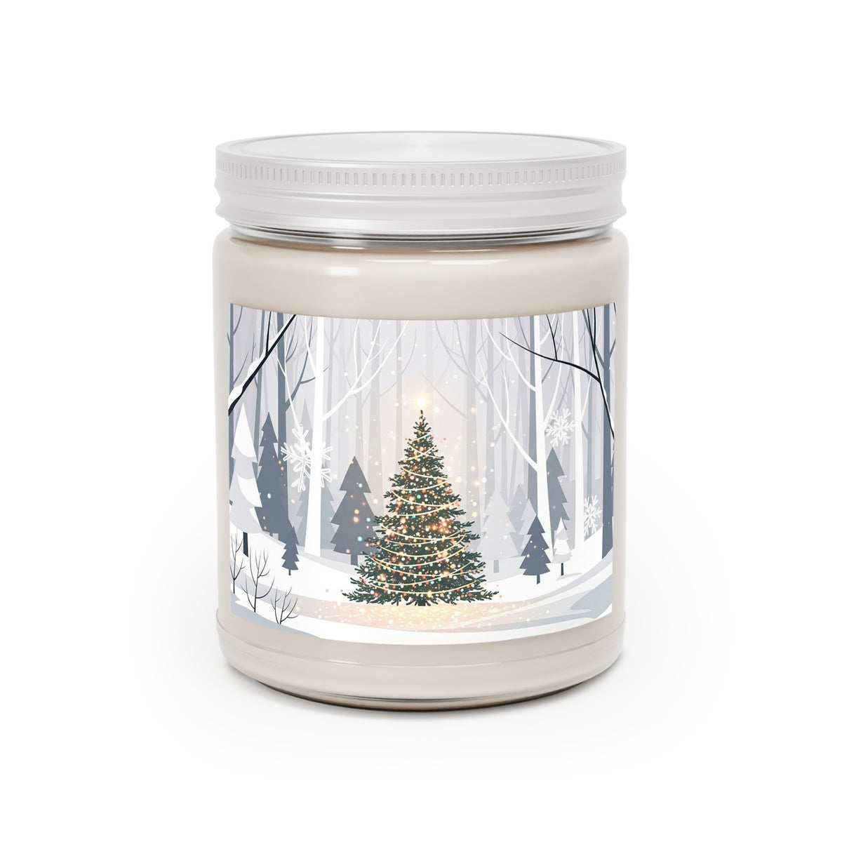Winter Christmas Forest Scented Soy Candle