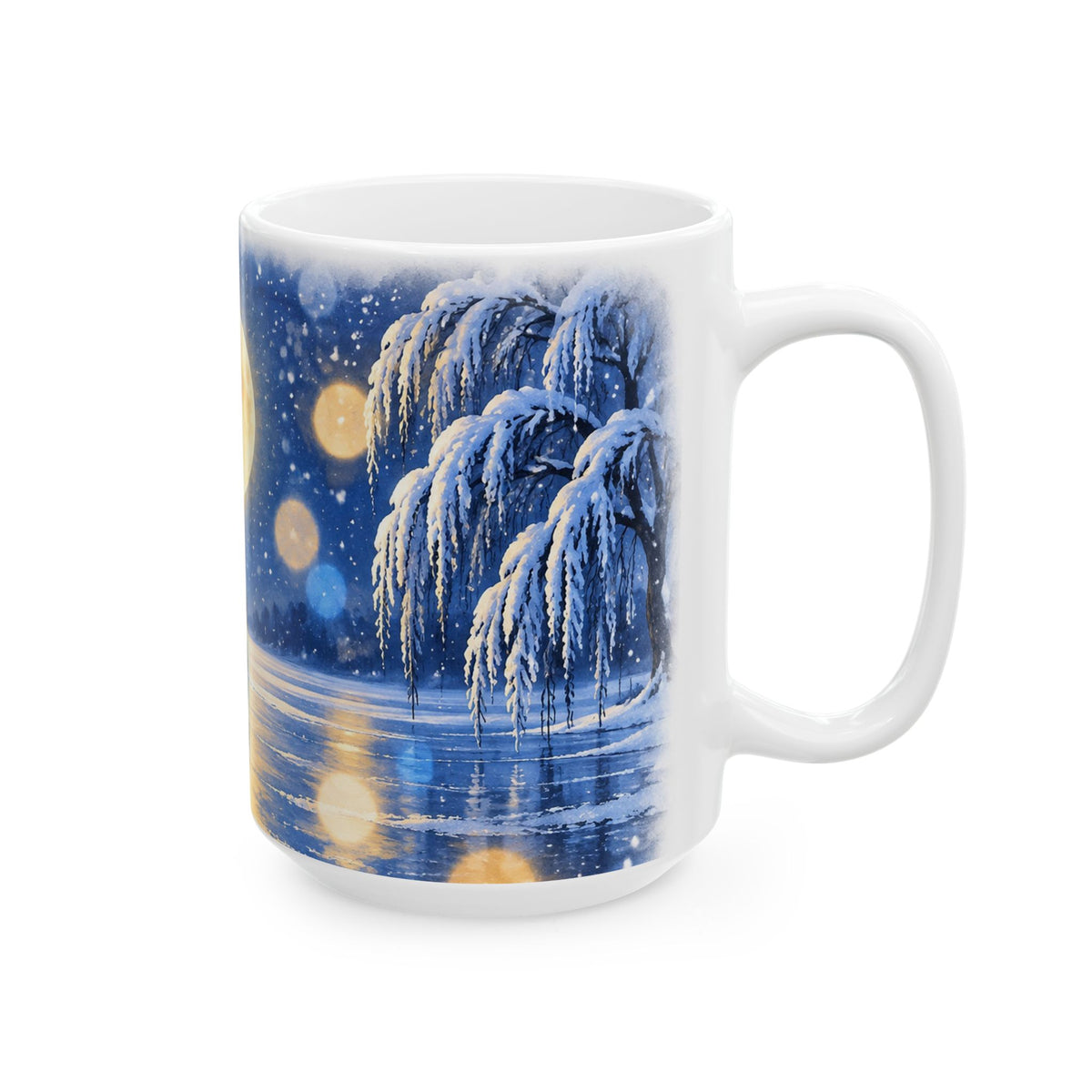 Moonlit Swan Ceramic Mug