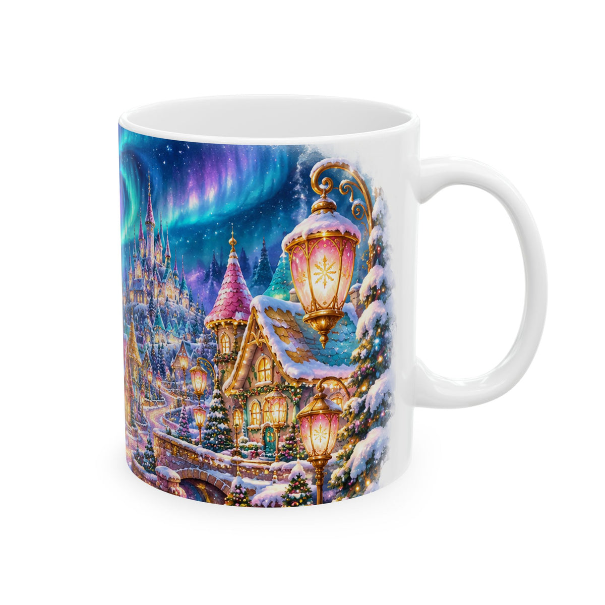 Winter Wonderland Christmas Village Ceramic Mug