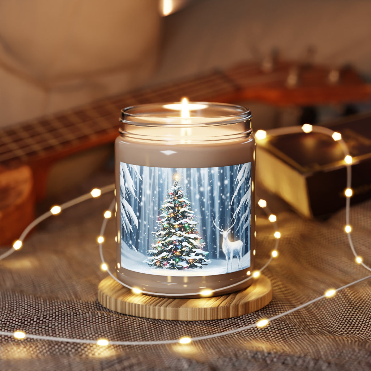 Winter Christmas Tree & Reindeer Scented Soy Candle