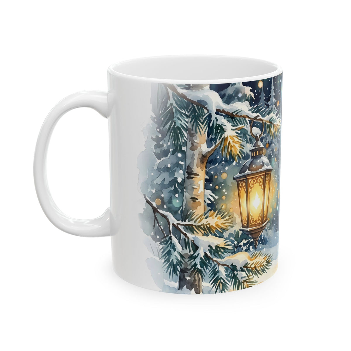 Winter Snowy Village Ceramic Mug