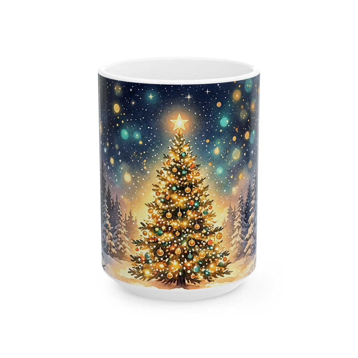 Festive Christmas Tree Ceramic Mug