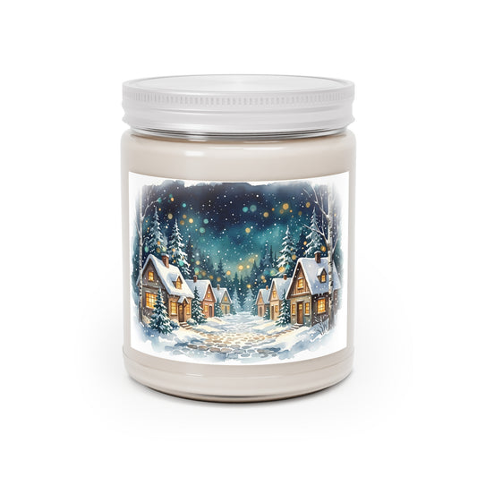 Winter Village Snowy Night Scented Soy Candle