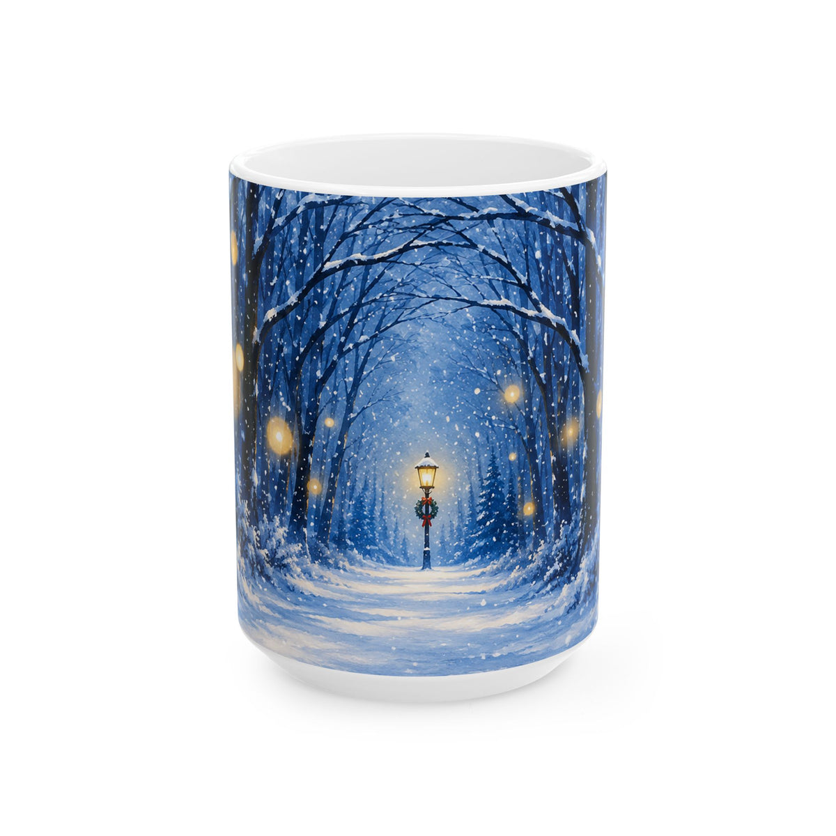 Winter Wonderland Snowy Forest Ceramic Mug