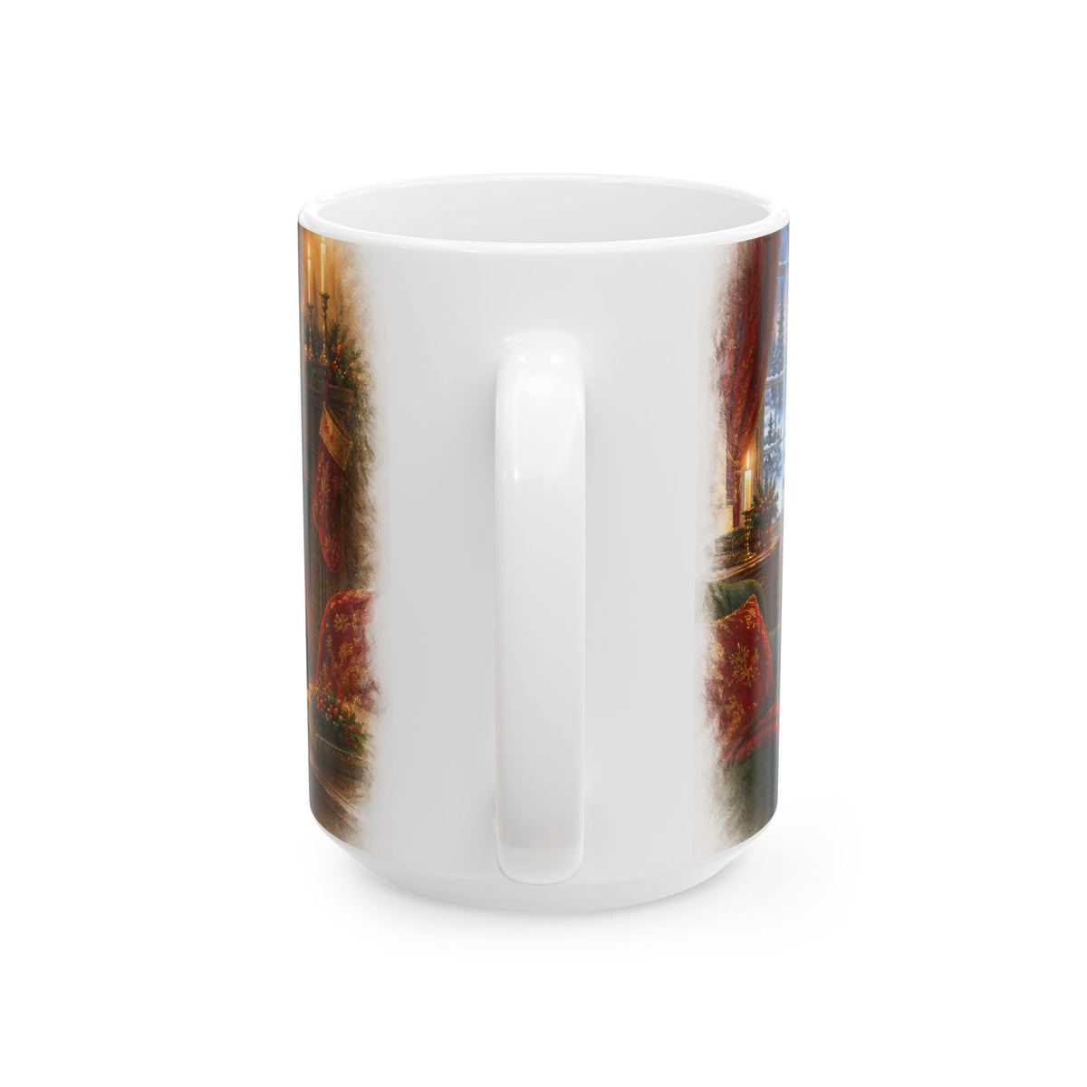 Christmas Fireplace Ceramic Mug