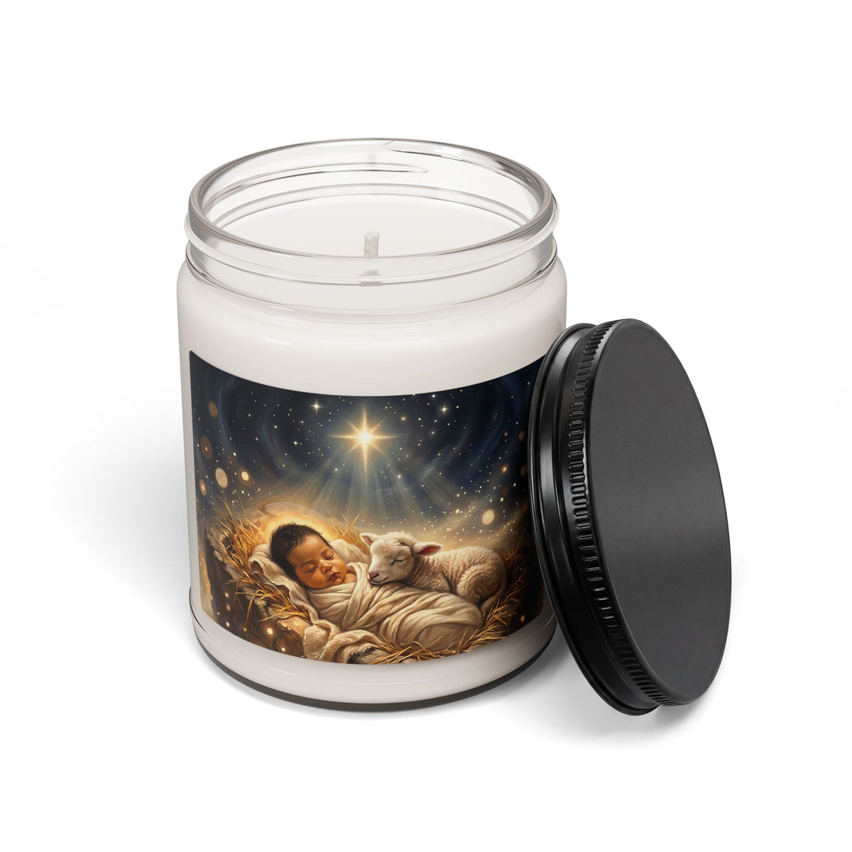 Sleeping Baby and Lamb 9oz Scented Soy Candle