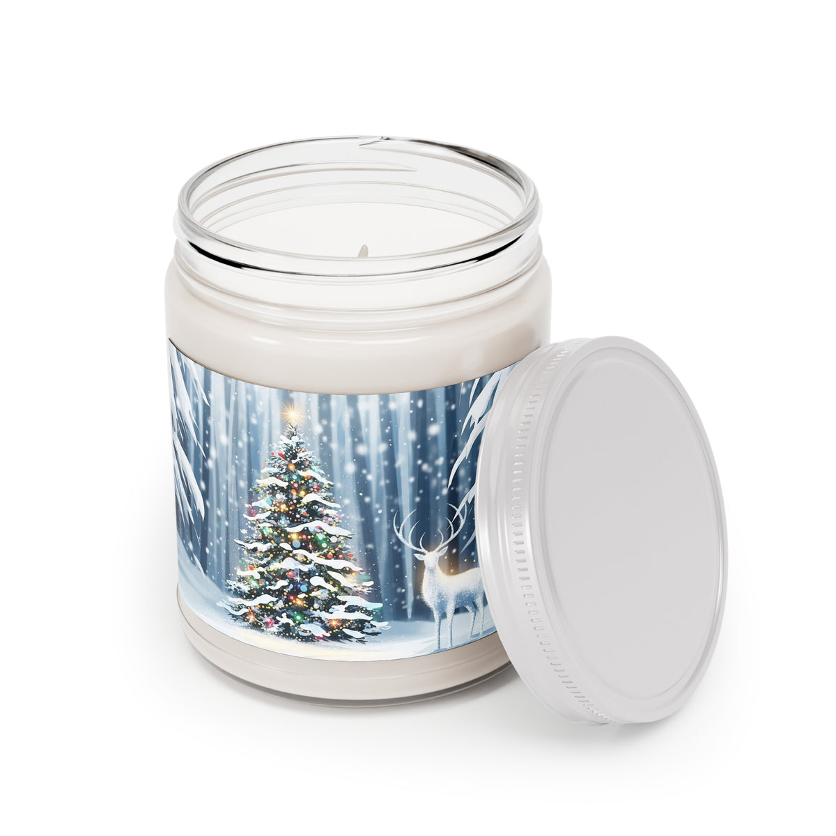 Winter Christmas Tree & Reindeer Scented Soy Candle