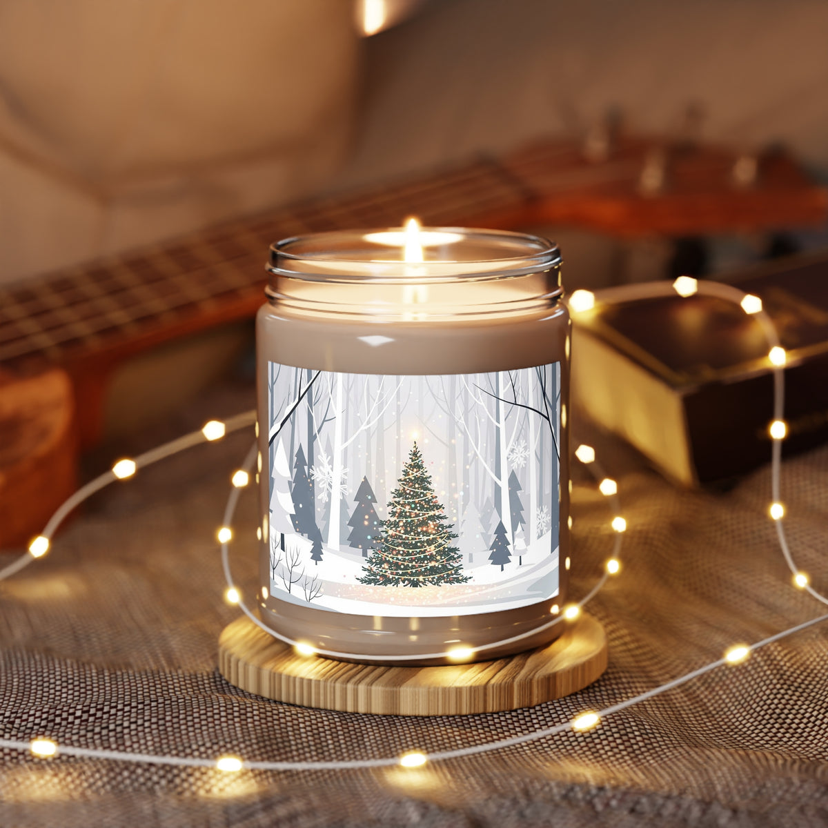Winter Christmas Forest Scented Soy Candle