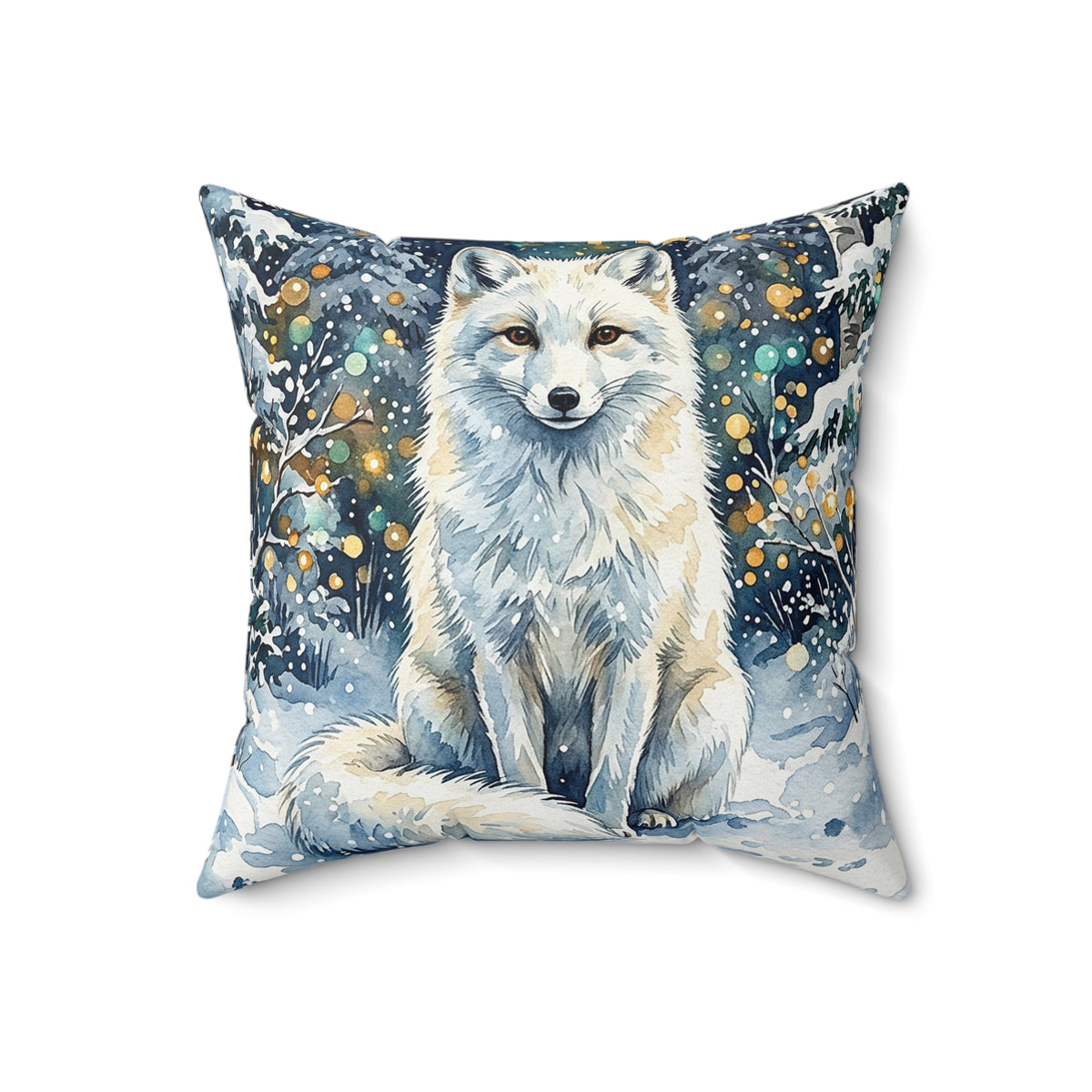 Winter Fox Square Pillow