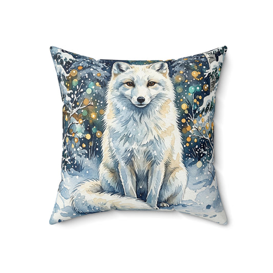 Winter Fox Square Pillow
