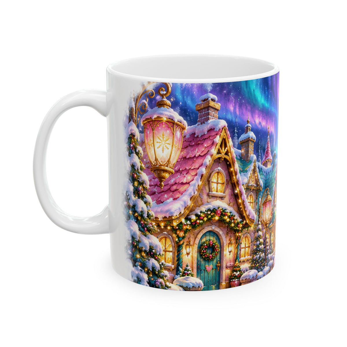 Winter Wonderland Christmas Village Ceramic Mug