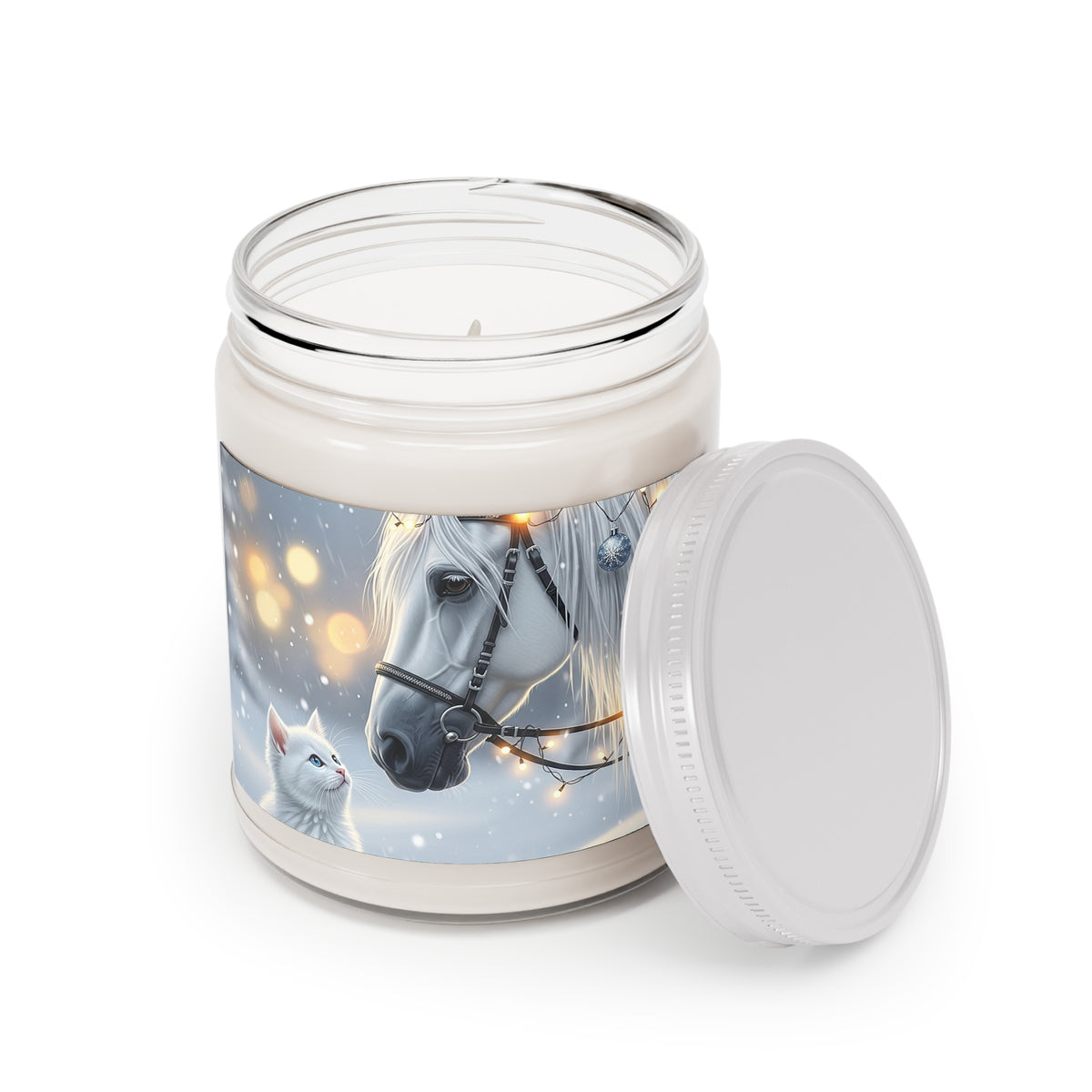 Winter Horse and Cat Scented Soy Candle