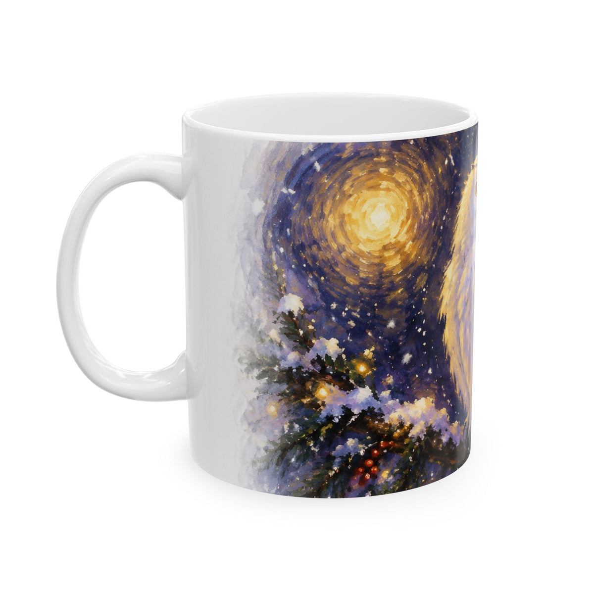 Owl Under the Stars Ceramic Mug