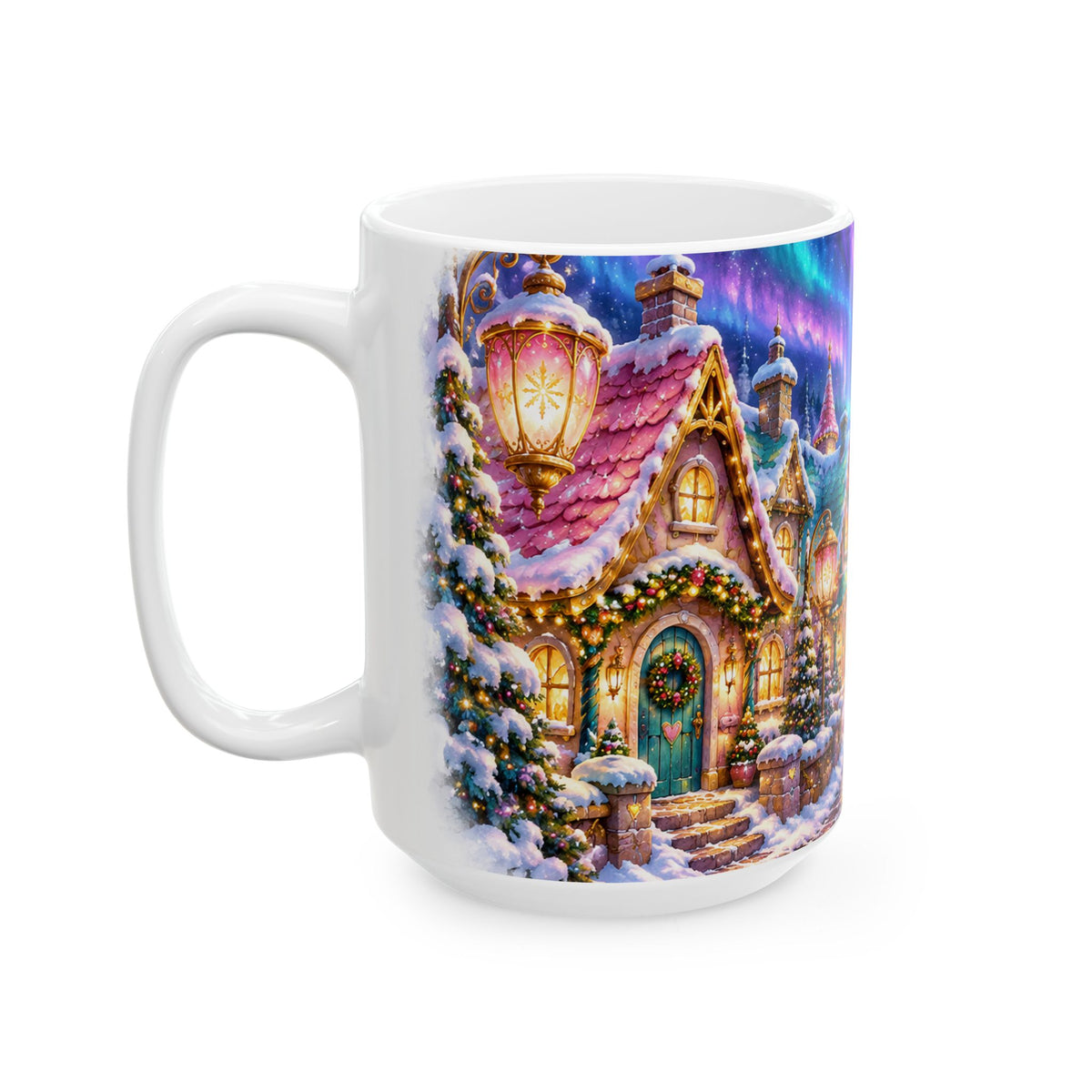 Winter Wonderland Christmas Village Ceramic Mug