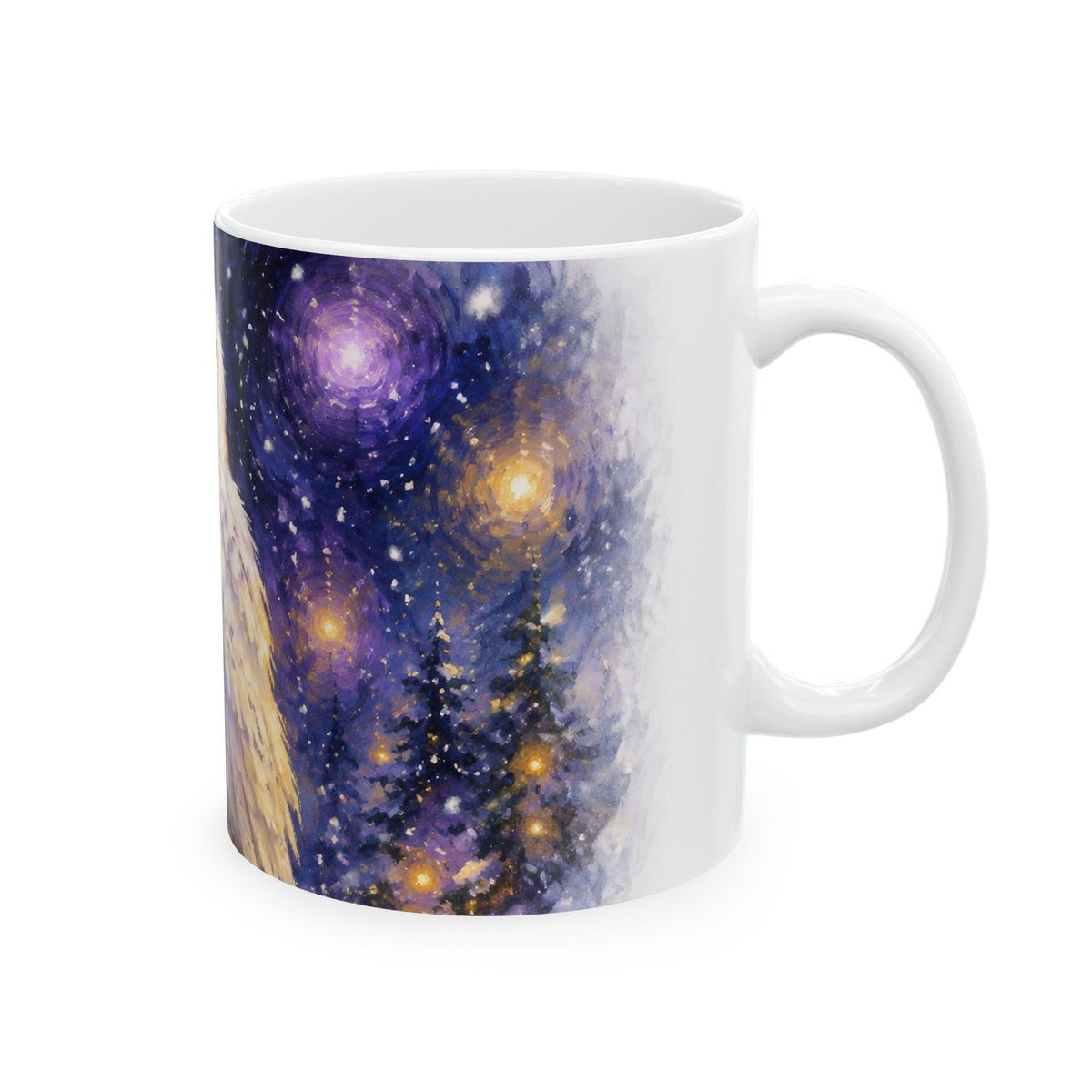 Owl Under the Stars Ceramic Mug