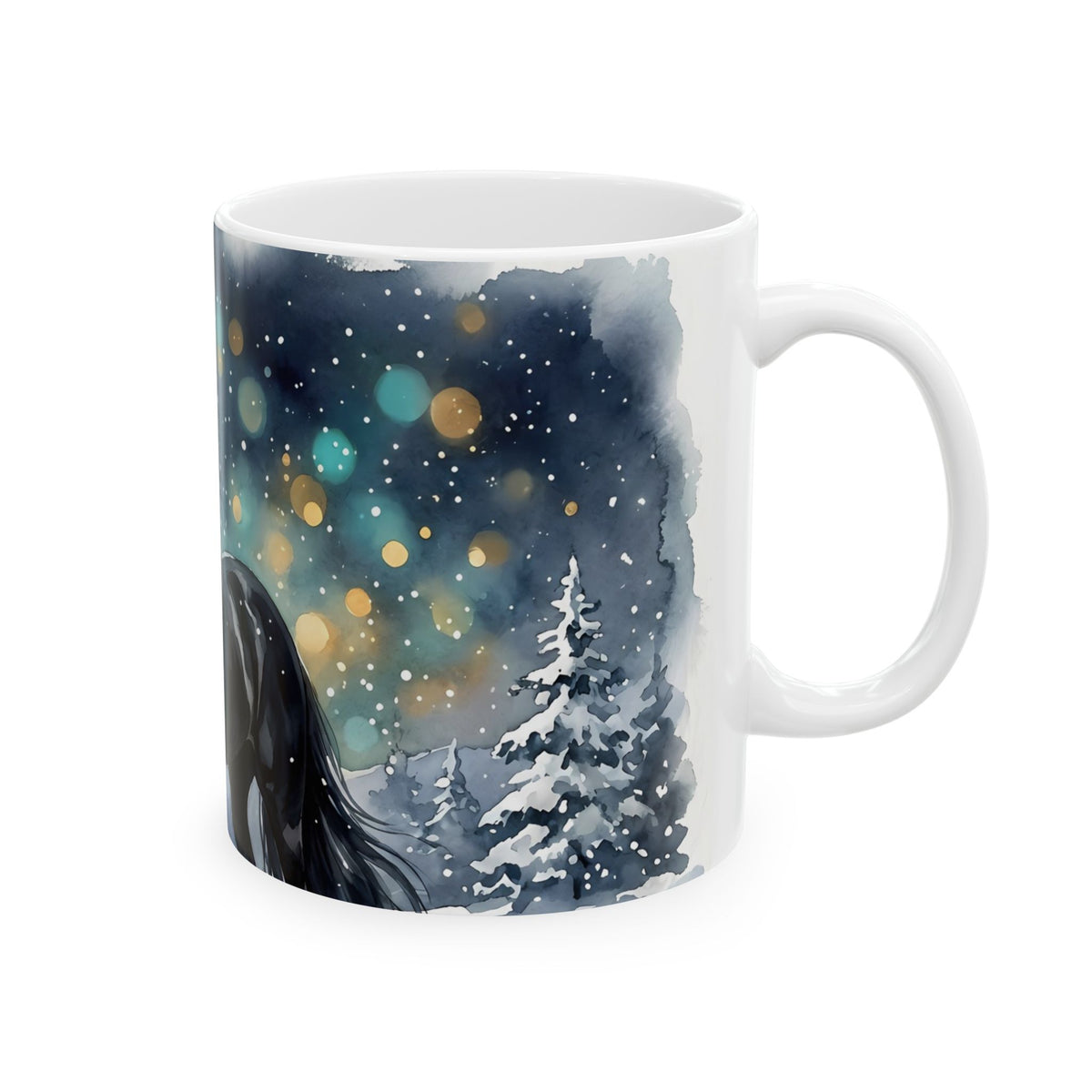 Black Horse Under the Stars Ceramic Mug