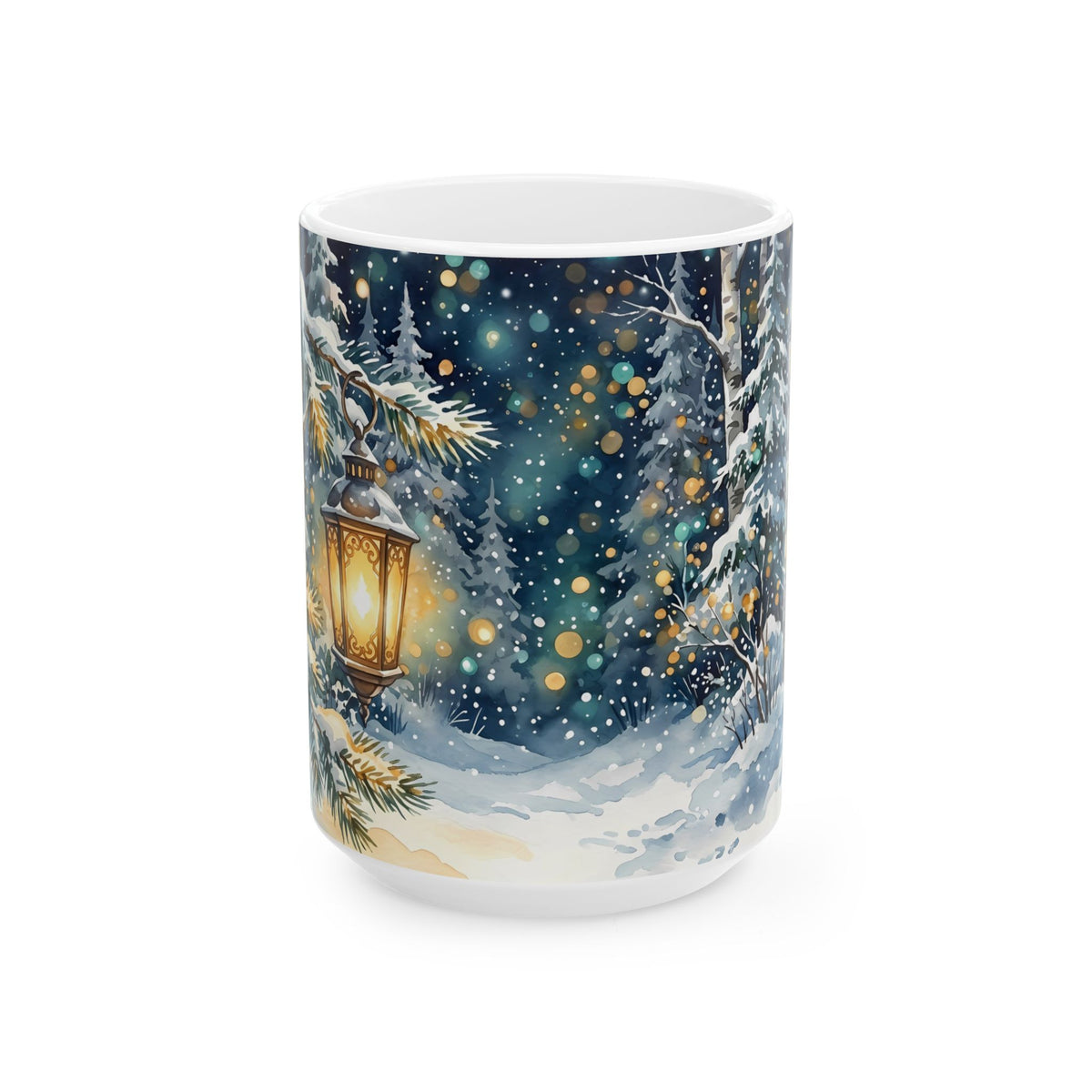 Winter Snowy Village Ceramic Mug